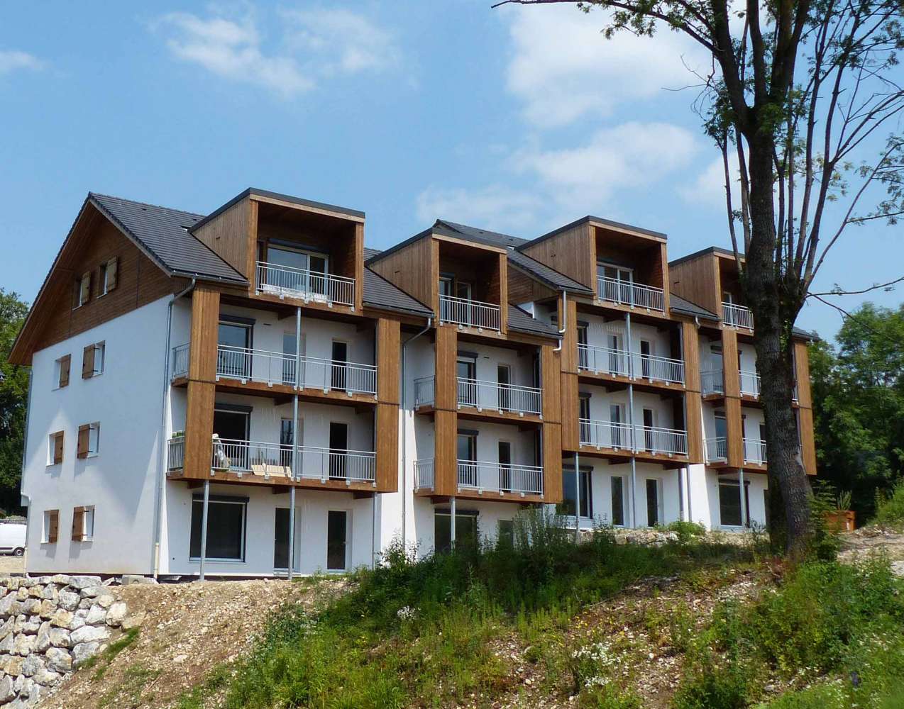 Inauguration de 56 logements collectifs BBC à Gresy sur Aix (73) Ossabois