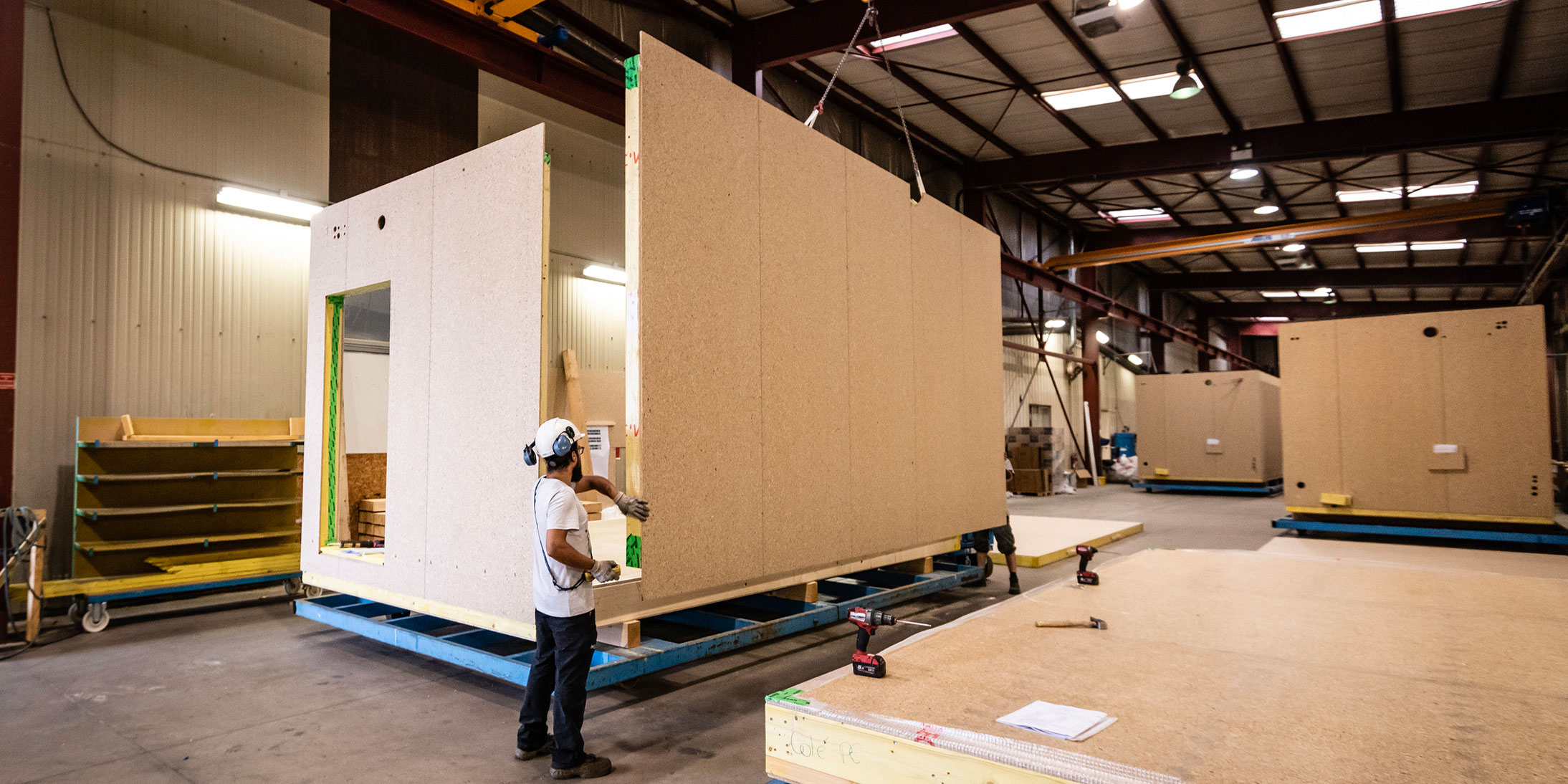 Module ossature bois prêt à installer grâce au procédé 3D Ossabois