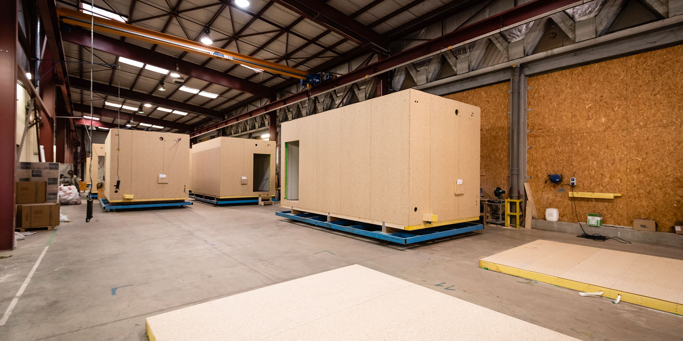 Module ossature bois prêt à installer grâce au procédé 3D Ossabois