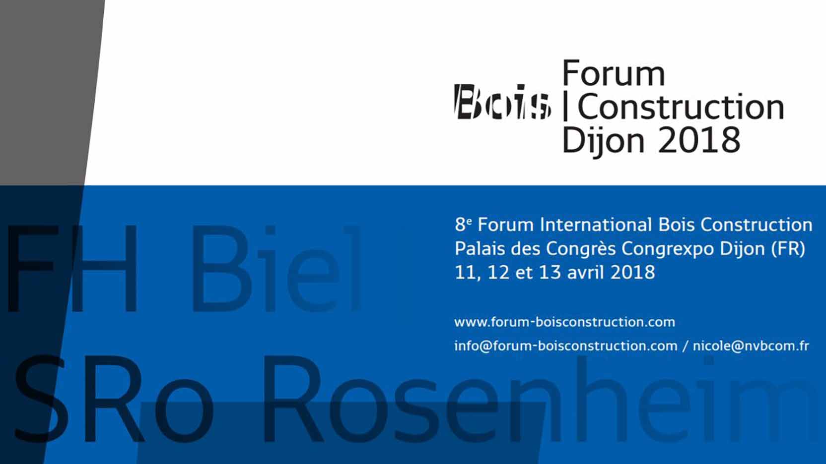 Forum International Bois Construction 2018 à Dijon