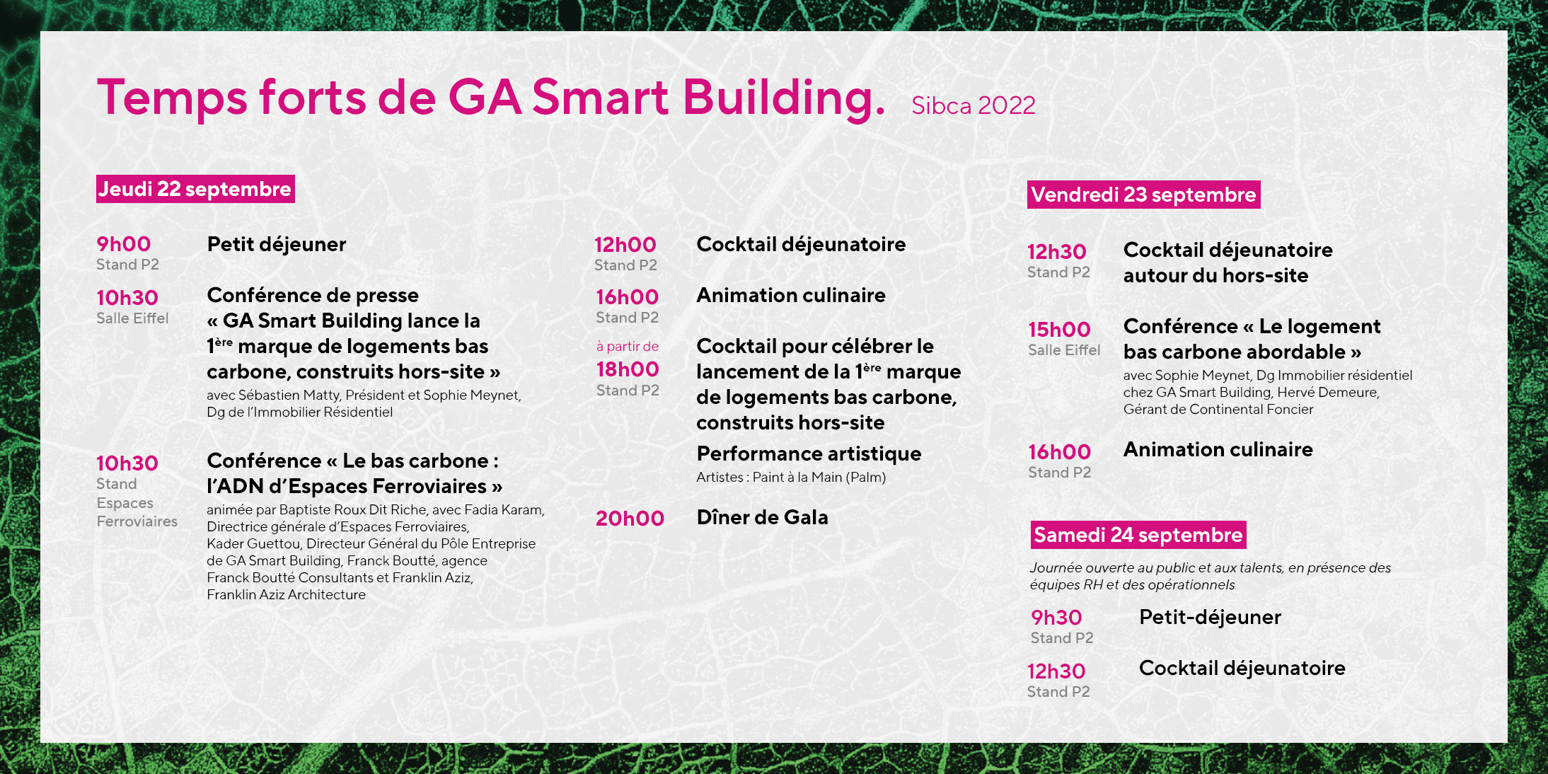 Découvrez le programme d’Ossabois et GA Smart Building au salon du Sibca au Palais éphémère à Paris.