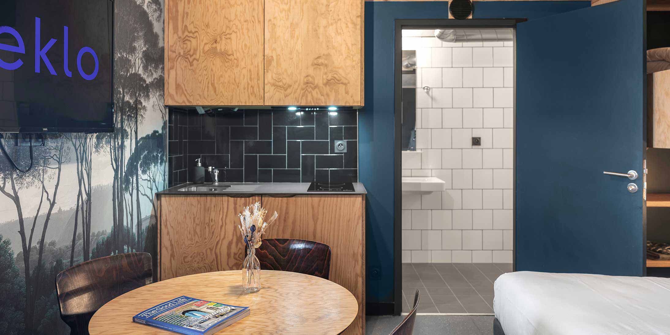 L’hôtel Eklo, une opération d’hôtellerie en modulaire bois hors-site, réalisée par GA Smart Building et Ossabois à Marne-la-Vallée.